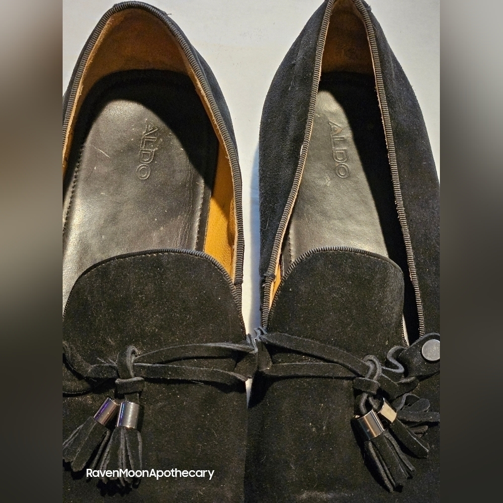 Mens Aldo Tassle Velvet Shoes - Picture 6 of 7